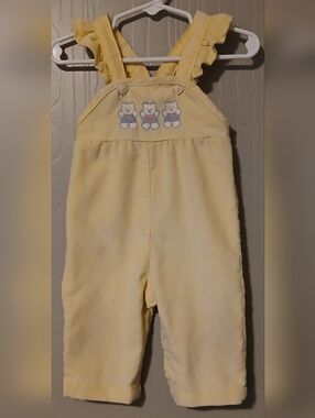 healthtex Vintage Girls 6 Months Bear Overalls